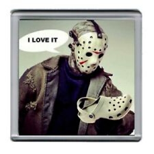 Friday the 13th Jason Voorhees Crocs Parody Coaster 4 X 4 inches Review