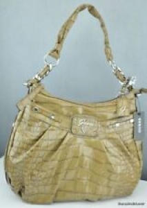 New Trend Extraordinary GuEsS Handbag Ladies Retro Croc Bag Camel Limited Review