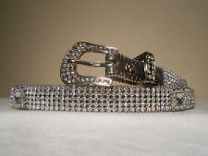 ON SALE!!!New Women’s Nocona Croc Leather Crystal Bling Belt Size Lg 33-38 holes Review
