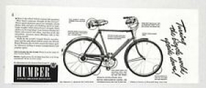 1947 Print Ad Humber Finest British Bicycles 3-Speed Bikes Review
