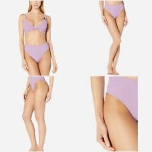 ONIA Swim Sabrina Bottom Croc Texture Lavender Herb High Waist sz M $95 New NWT Review