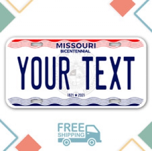 PERSONALIZED Missouri license plate. Any text, free shipping. Custom plate Review