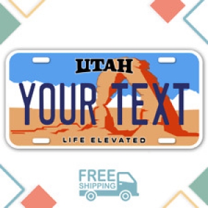 PERSONALIZED Utah license plate. Any text, free shipping. Custom plate Review
