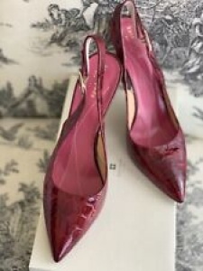 Kate Spade Red Croc Print Patent Leather “Carney” Sling-back Pump, Sz 8.5 Review