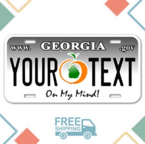 PERSONALIZED Georgia license plate. Any text, free shipping. Custom plate Review