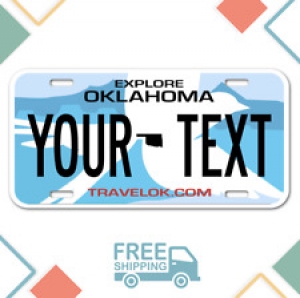 PERSONALIZED Oklahoma license plate. Any text, free shipping. Custom plate Review