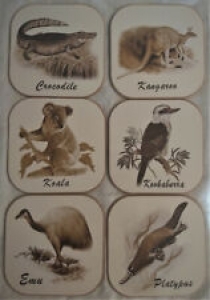 6 Australia Souvenir Coasters – Kangaroo, Croc, Koala, Platypus, Emu, Kookaburra Review