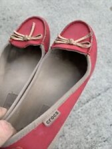 CROCS Mary Jane Loafers Ballet Flats Red Comfort Casual Rubber Sole Sz 8 ❤️sj8m3 Review