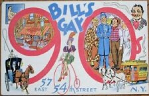 Bill’s Gay 90s 1940s Restaurant Advertising Postcard w/Bicycle/Police/Trolley Review