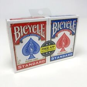 2 Decks of Bicycle Playing Cards Standard Face, 1 Red & 1 Blue, New & Sealed Review