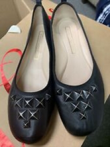 Marc Jacobs Womens 41 Cleo Studded black Leather Fashion Ballet Flats Shoes Review