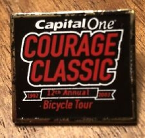 Capital One Courage Classic 12 Annual 1992-2003 Bicycle Tour Lapel Hat Pin ~Bike Review