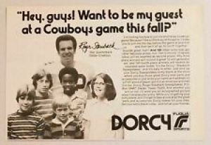 1978 Print Ad Dorcy Bicycles Roger Staubach Quarterback Dallas Cowboys Review