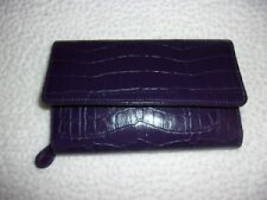 UNBRANDED Purple Croc Print Tri Fold Wallet W/Solar Calculator Review