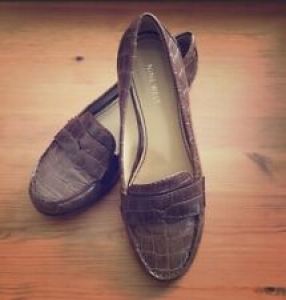 Nine West Size 7 Brown Croc Flats/Loafers Slip On Shoes Review