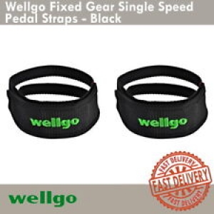 Wellgo Fixed Gear Single Speed Bike Bicycle Pedal Straps Pair Black Review