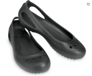 Crocs “Kadee” Black Flats w/Cut Outs in Toe, Sides and Heels  Size W 10 Review