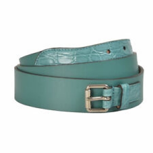 Gucci Men’s Blue Croc Leather Belt Sz 34 36 38 40 42 Review