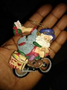 Vintage POSSIBLE DREAMS Santa Claus on a Bicycle Mailman Post Office ❤️ ts17j Review