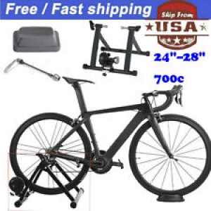 Stationary Trainer Bike Indoor Bicycle Exercise Stand Foldable Training Rack Review