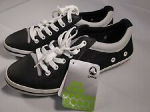 Crocs Black white devario Mesh mens 8m Shoes slide On Review