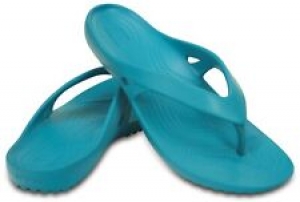 New Crocs Kadee II Women Flip Blue Turquoise Sz US 6 Review