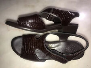 SAS New Tripad Comfort Suntimer Brown Croc Patent Leather Slingback Sandals 9M Review