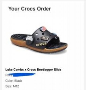 Luke Combs X Crocs Classic Bootlegger Slide- SIZE 12M Review