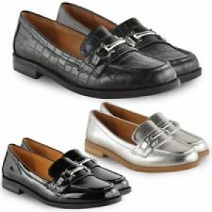 Womens Black Low Heel Flat Shoes Loafers Smart Casual Work Office Size UK Review