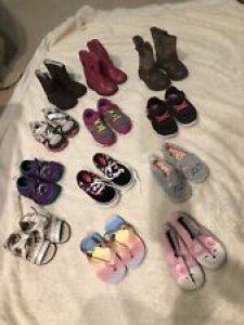 Toddler Girls Shoe LOT-Boots-Nike-New Balance-Crocs-Vans-Childrens Place-12 pair Review