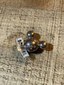 Authentic Crocs Jibbitz Shoe Charm Mickey Mouse Metal Silver tone New W/tag Rare Review
