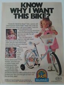 1985 Murray girls banana seat bicycle Rainbow Brite design vintage ad Review