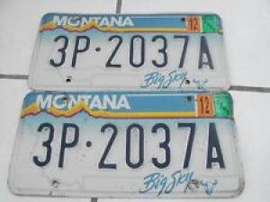 2000 Montana License Plate Pair Big Sky Country Mancave collecitble garage Review