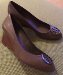 Tory Burch RARE Alice Wedges Taupe/Fango/Gray Sz 10.5 Retail $265 SOLD OUT Review