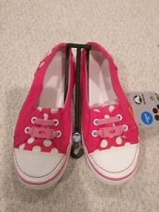 Crocs Hover Skimmer Girls Pink Polka Dots Shoes Slip On Flat Size: J3 BRAND NEW Review