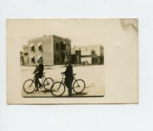 Young Men  & Bicycle Mini Brownie Souvenir Vintage Photo Postcard  Review