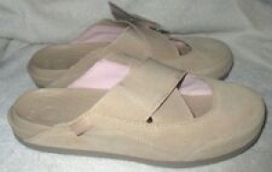 New **CROCS** Women’s “Edie” Chai/Khaki Leather, Slip On, Mule, Flat, Shoe, 5 M Review