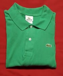 VINTAGE LACOSTE Croc Men’s Green Cotton 2-Button Short Sleeve Polo Shirt Size 8 Review