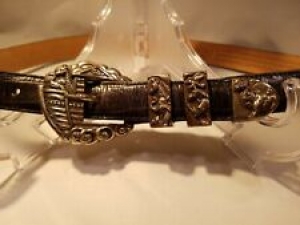 #364 Brighton Black Croc Leather Belt size: SMALL Noah’s Ark Museum Edition Review