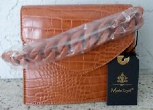 NWT MODA LUXE CROSSBODY EMBOSSED CROC W/ TORTOISE CHAIN LINKS Review