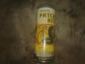 Vintage Victor tin & paper can tire tube patch repair kit gas oil bicycle Review