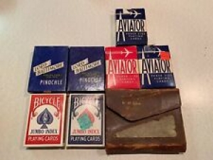 Lot Of 8 ASSORTED DECKS OF PLAYING CARDS AVIATOR & Bicycle And More Review