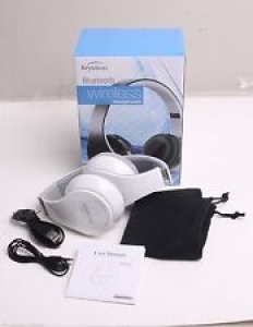 White Over-ear Bluetooth Headphones with Mic for all Cell Phone Laptop PC Tablet Review