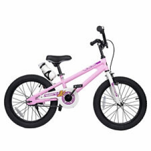 RoyalBaby Kids Bike Boys Girls Freestyle Bicycle 18 inch with Kickstand Pink Review