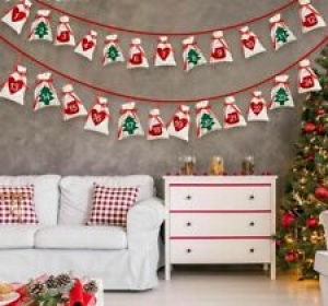 Non-Woven Advent Calendars Holiday Christmas Countdown Garlands Home Decorations Review