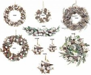 Real Cotton Wreath Wall Window Door Hanging Garland Christmas Decorations Review