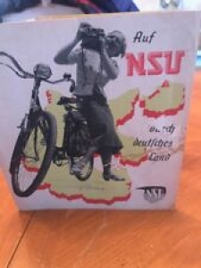 Original vintage NSU GERMAN BICYCLES CATALOG c.1949 Brochure Foldout RARE Review
