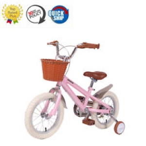 14 16 18 Inch Kids Bike With Training Wheels Pincess Pink For Ages 3-12 Children Review