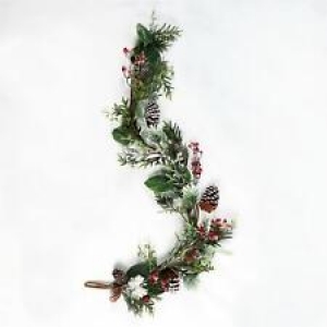Artificial Berry Flowers Snow Leaf Garland Christmas Home Tree Xmas Decorations Review