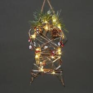 Green Wood Star LEDs Christmas Wall Decorations Xmas Party Office Home Showpiece Review